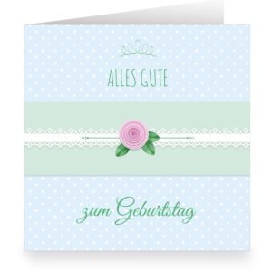 Kartenkaufrausch: Geburtstagskarte mit Pünktchen aus unserer Einladung Papeterie in hellblau