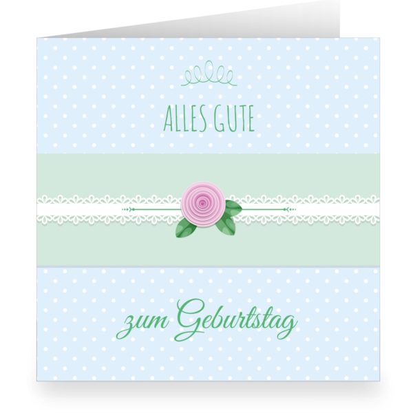 Kartenkaufrausch: Geburtstagskarte mit Pünktchen aus unserer Einladung Papeterie in hellblau