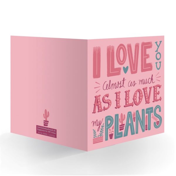 Kartenkaufrausch Quadrat Karten in rosa: Gärtner Geburtstagskarte mit Spruch
