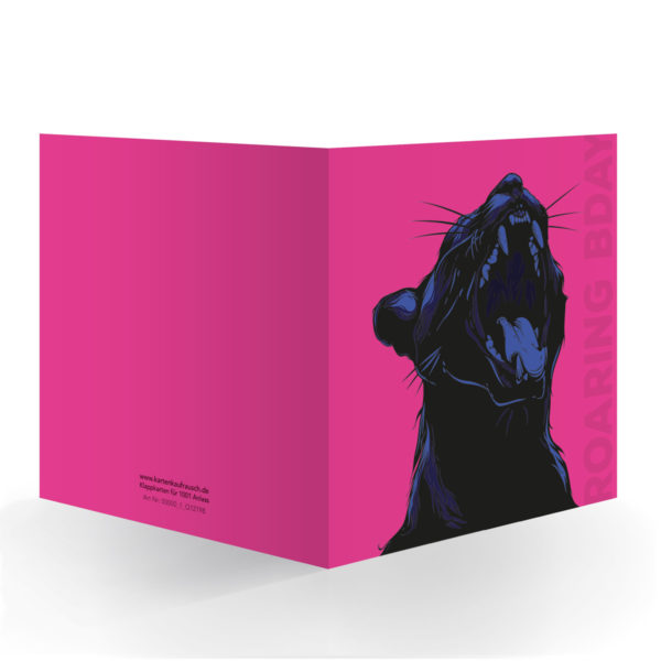 Kartenkaufrausch Quadrat Karten in pink: pinke quadratische Popart Geburtstagskarte