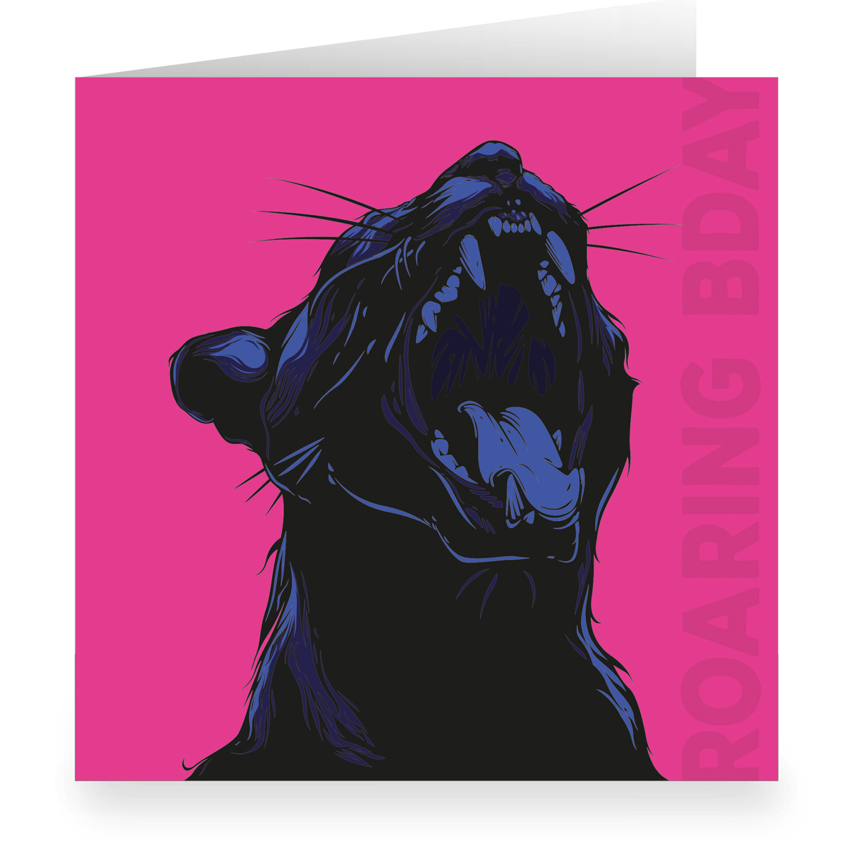 Kartenkaufrausch: pinke quadratische Popart Geburtstagskarte aus unserer Geburtstags Papeterie in pink