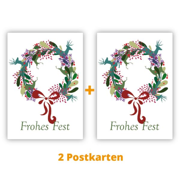 Kartenkaufrausch Postkarten in weiß: edle Weihnachts Postkarten