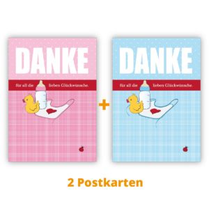 Kartenkaufrausch Postkarten in rosa: Postkarten für Baby Glückwünsche
