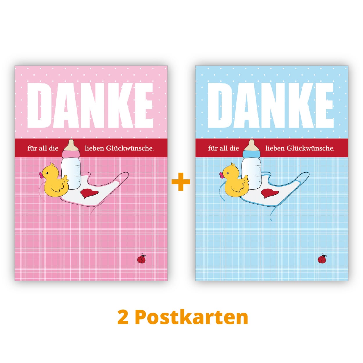 Kartenkaufrausch Postkarten in rosa: Postkarten für Baby Glückwünsche