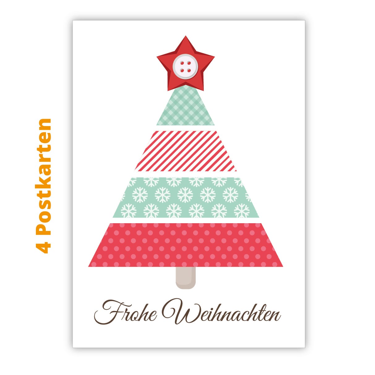 Kartenkaufrausch Postkarten in weiß: hübsche Weihnachts Postkarten