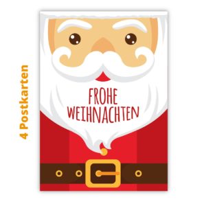 Kartenkaufrausch Postkarten in rot: Weihnachts Postkarten: Frohe Weihnachten