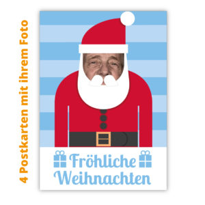 Kartenkaufrausch Postkarten in hellblau: Moderne Weihnachts Foto Postkarten