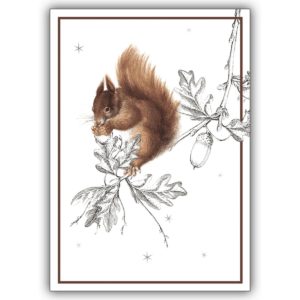 Tolle Grußkarte mit Eichhörnchen nicht nur zu Weihnachten