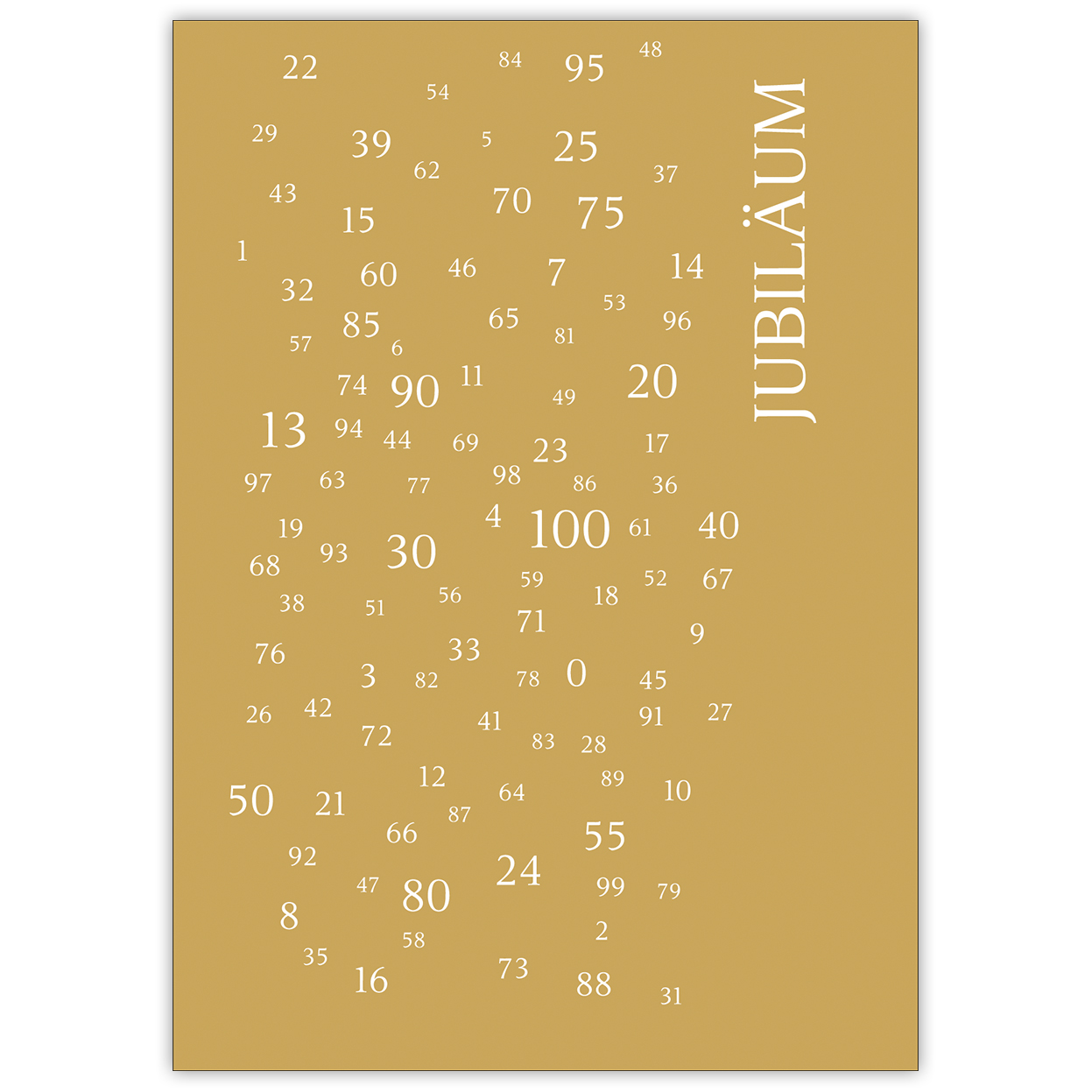 Coole Glückwunschkarte zum Jubiläum - einfach die passende Zahl einkreisen