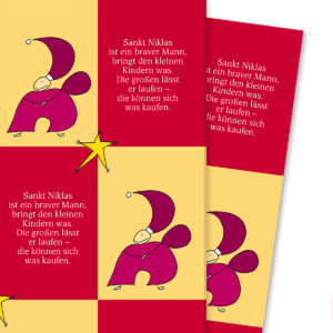 Kartenkaufrausch: Nettes Nikolaus Geschenkpapier mit aus unserer Weihnachts Papeterie in gelb