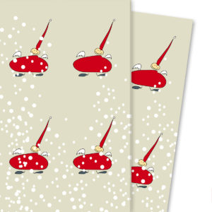 Kartenkaufrausch: Schönes Weihnachts Geschenkpapier mit aus unserer Weihnachts Papeterie in beige