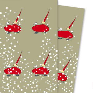 Kartenkaufrausch: Schönes Weihnachts Geschenkpapier mit aus unserer Weihnachts Papeterie in beige