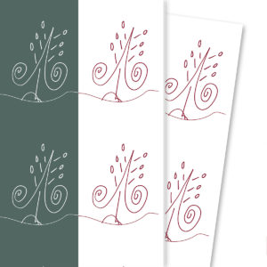 Kartenkaufrausch: Streifen Weihnachts Geschenkpapier mit aus unserer Weihnachts Papeterie in grün