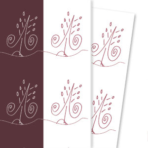 Kartenkaufrausch: Streifen Weihnachts Geschenkpapier mit aus unserer Weihnachts Papeterie in braun