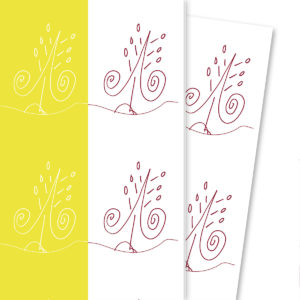 Kartenkaufrausch: Streifen Weihnachts Geschenkpapier mit aus unserer Weihnachts Papeterie in gelb