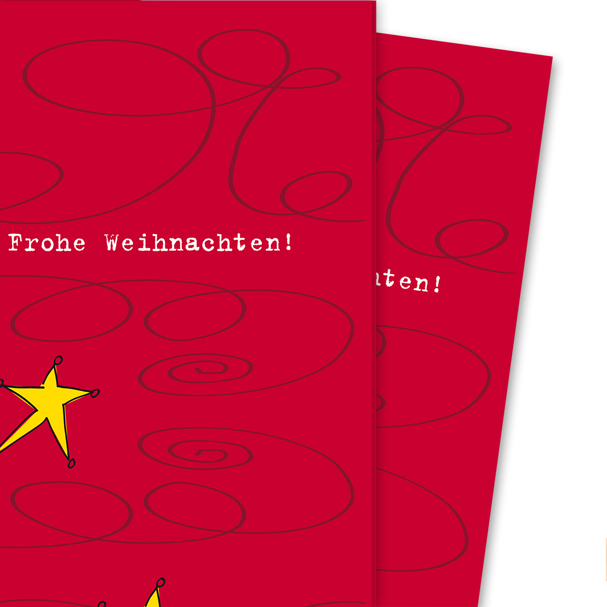 Kartenkaufrausch: Grafisches Weihnachts Geschenkpapier mit aus unserer Weihnachts Papeterie in rot