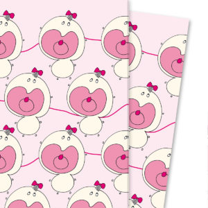 Kartenkaufrausch: Baby Geschenkpapier mit kleinen aus unserer Geburt Papeterie in rosa