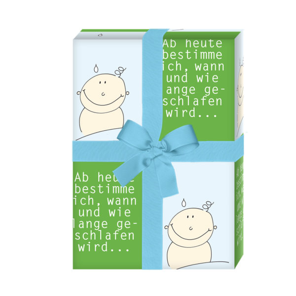 Kartenkaufrausch: Baby Geschenkpapier "Ab jetzt aus unserer Geburt Papeterie in grün
