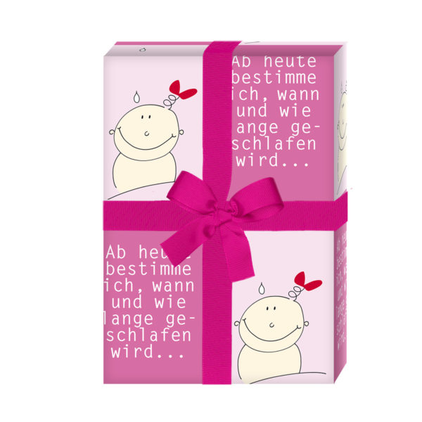 Kartenkaufrausch: Baby Geschenkpapier "Ab jetzt aus unserer Geburt Papeterie in rosa