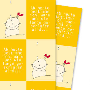 Kartenkaufrausch: Baby Geschenkpapier "Ab jetzt aus unserer Geburt Papeterie in gelb