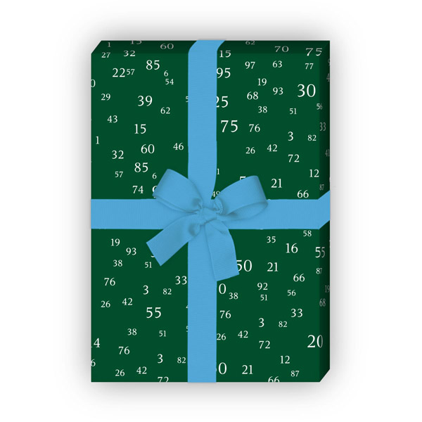 Kartenkaufrausch: Jubiläums Geschenkpapier mit Geburtstags aus unserer Geburtstags Papeterie in grün