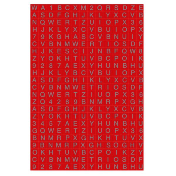 Modernes Alphabet Geschenkpapier auch zur Einschulung, rot