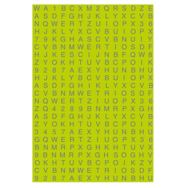Modernes Alphabet Geschenkpapier auch zur Einschulung, grün