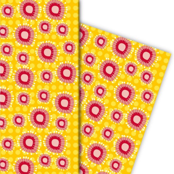 Kartenkaufrausch: Designer Geschenkpapier mit modernen aus unserer florale Papeterie in gelb