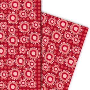 Kartenkaufrausch: Designer Geschenkpapier mit modernen aus unserer florale Papeterie in rot
