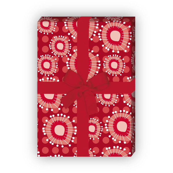 Kartenkaufrausch: Designer Geschenkpapier mit modernen aus unserer florale Papeterie in rot