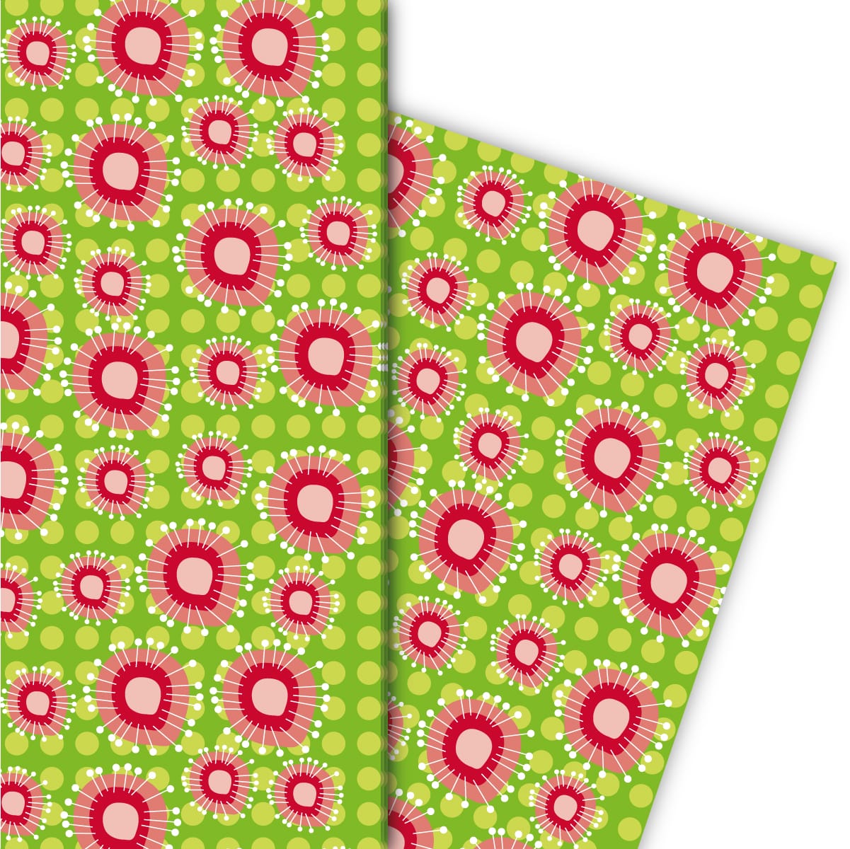 Kartenkaufrausch: Designer Geschenkpapier mit modernen aus unserer florale Papeterie in grün