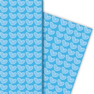 Kartenkaufrausch: Designer Geschenkpapier mit vielen aus unserer Liebes Papeterie in hellblau