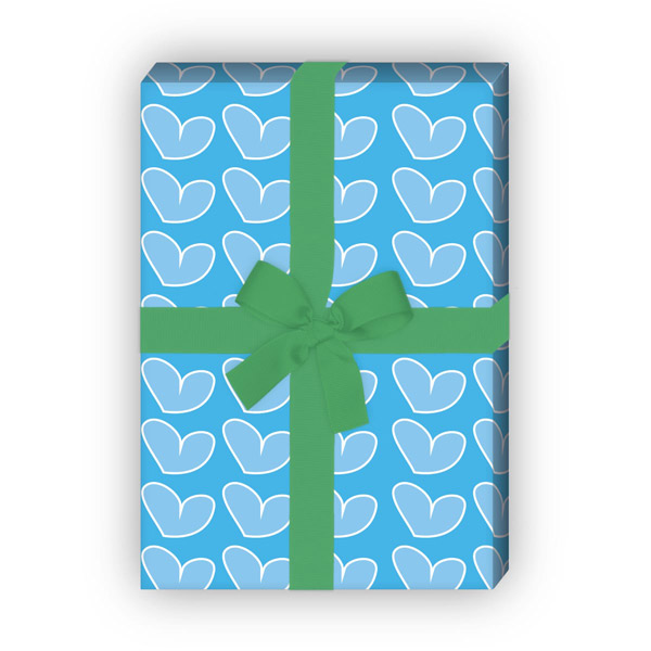 Kartenkaufrausch: Designer Geschenkpapier mit vielen aus unserer Liebes Papeterie in hellblau