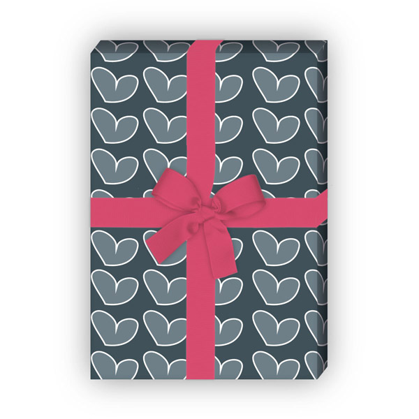 Kartenkaufrausch: Designer Geschenkpapier mit vielen aus unserer Liebes Papeterie in grau
