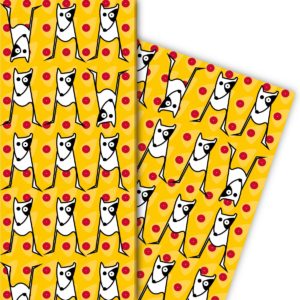 Kartenkaufrausch: Designer Geschenkpapier mit lustigen aus unserer Tier Papeterie in gelb