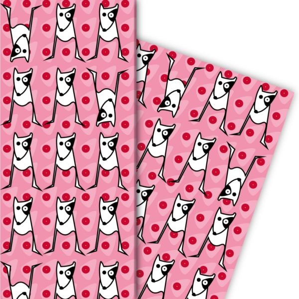 Kartenkaufrausch: Designer Geschenkpapier mit lustigen aus unserer Tier Papeterie in rosa
