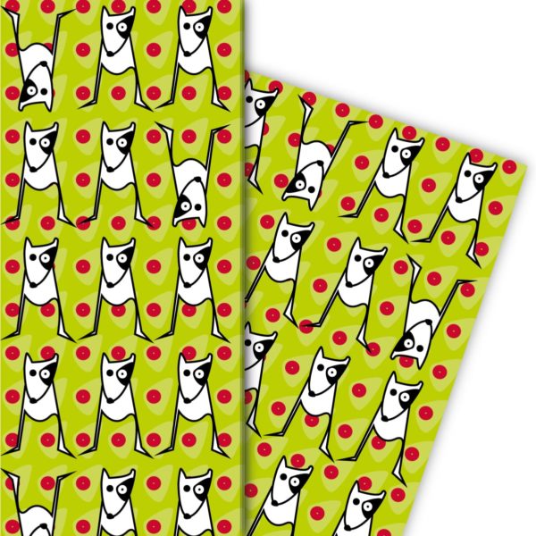 Kartenkaufrausch: Designer Geschenkpapier mit lustigen aus unserer Tier Papeterie in grün