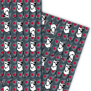 Kartenkaufrausch: Designer Geschenkpapier mit lustigen aus unserer Tier Papeterie in grau