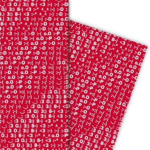 Kartenkaufrausch: Designer Geschenkpapier mit Typografischem aus unserer Schule Papeterie in rot