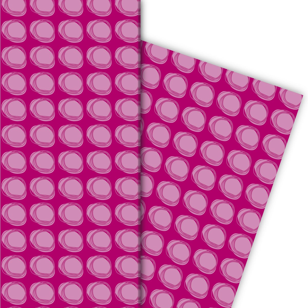 Kartenkaufrausch: Modernes Geschenkpapier mit Kringeln aus unserer Designer Papeterie in lila