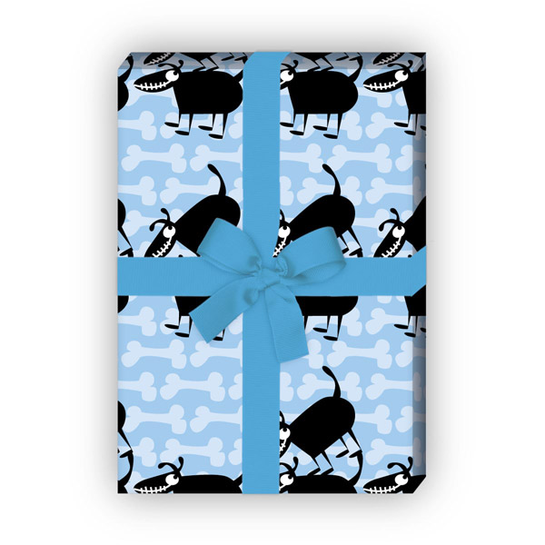 Kartenkaufrausch: Designer Geschenkpapier mit lustigen aus unserer Tier Papeterie in hellblau