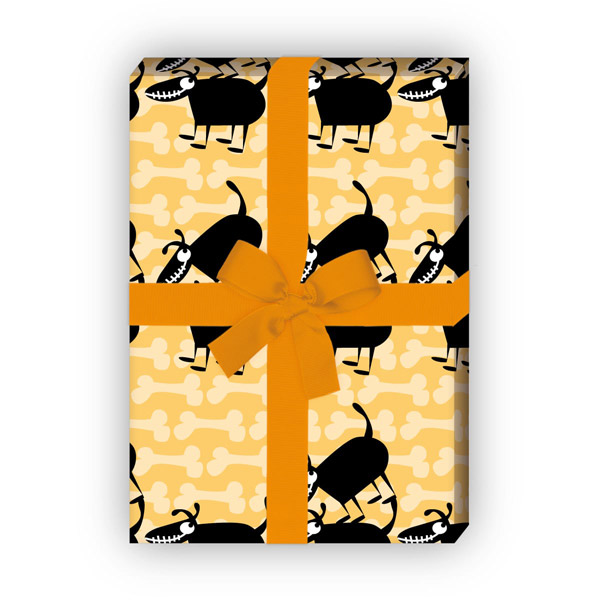 Kartenkaufrausch: Designer Geschenkpapier mit lustigen aus unserer Tier Papeterie in gelb