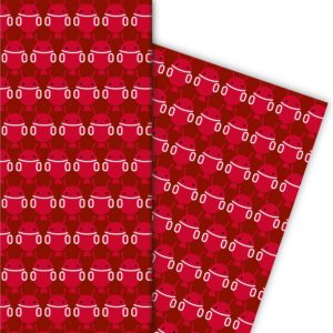 Kartenkaufrausch: Cooles Geschenkpapier mit Marsmännchen aus unserer Kinder Papeterie in rot