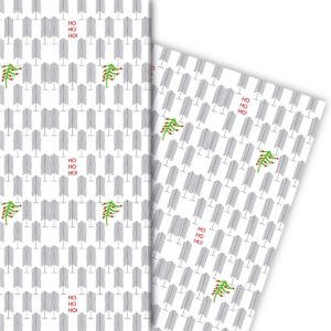 Kartenkaufrausch: Designer Weihnachts Geschenkpapier mit aus unserer Weihnachts Papeterie in weiß