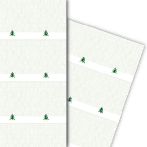 Kartenkaufrausch: Edles Geschenkpapier mit Weihnachtsbaum aus unserer Weihnachts Papeterie in multicolor