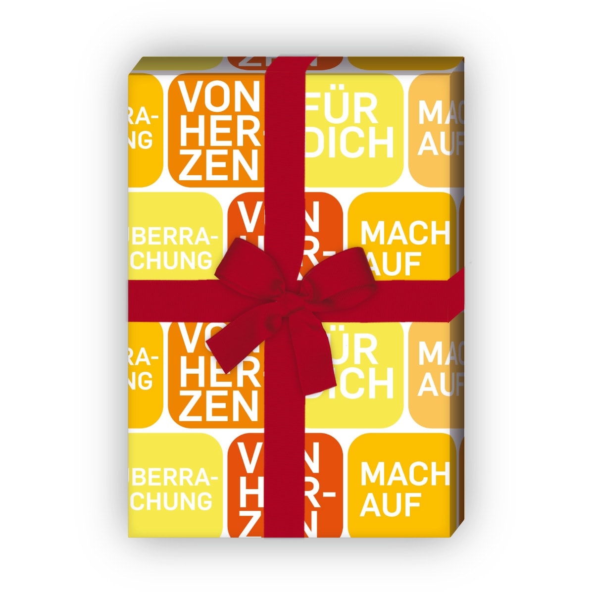 Kartenkaufrausch: Von Herzen Geschenkpapier mit aus unserer Designer Papeterie in gelb