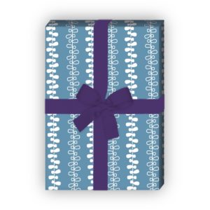 Kartenkaufrausch: Modernes Streifen Geschenkpapier mit aus unserer Designer Papeterie in blau