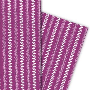 Kartenkaufrausch: Modernes Streifen Geschenkpapier mit aus unserer Designer Papeterie in lila