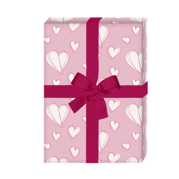Kartenkaufrausch: Romantisches Herz Geschenkpapier für aus unserer Liebes Papeterie in rosa