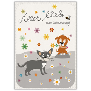 Tolle Geburtstagskarten mit kleinen Tierfreunden: Alles Liebe zum Geburtstag!